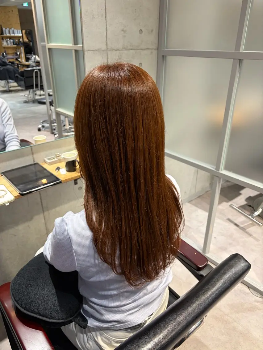 ロング カラー カット ヘアカラー リナ⚡️ツヤ髪 カラー newi池袋のヘアスタイル