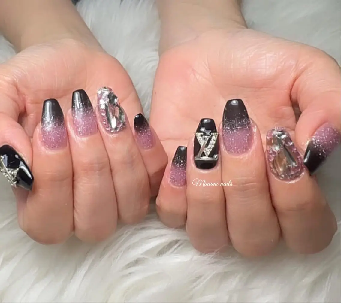 ネイル アートネイル オーロラネイル ガーリー キラキラネイル 韓国ネイル ハンドネイル Minami Nailsのネイルデザイン