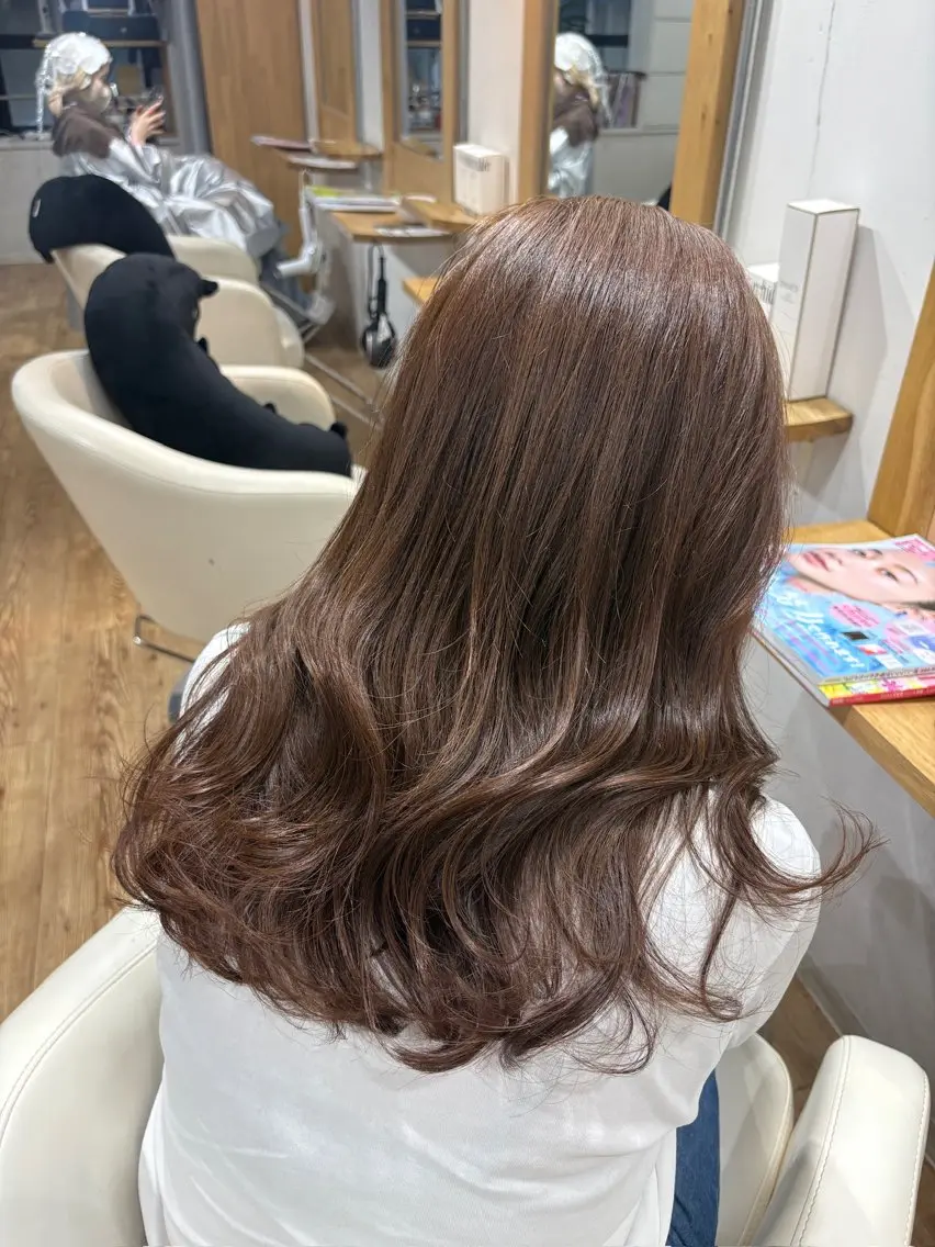 カラー ベージュカラー 京都駅/透明感カラー 🖤sakiのヘアスタイル