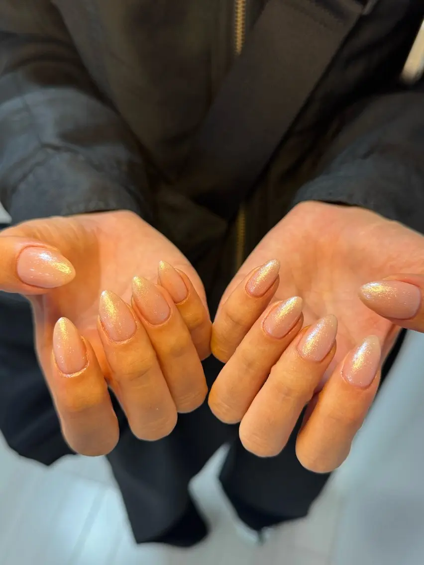 ネイル アートネイル オーロラネイル チークネイル フレンチネイル ガラスフレンチ ハンドネイル 🎀🎀YooLi Nail Salonのネイルデザイン