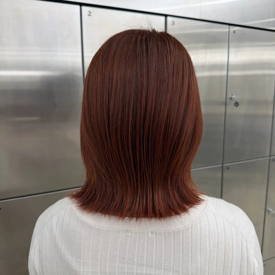 ミディアム ヘアカラー トリートメント うる艶カラー/暖色 カラー/表参道美容師のヘアスタイル