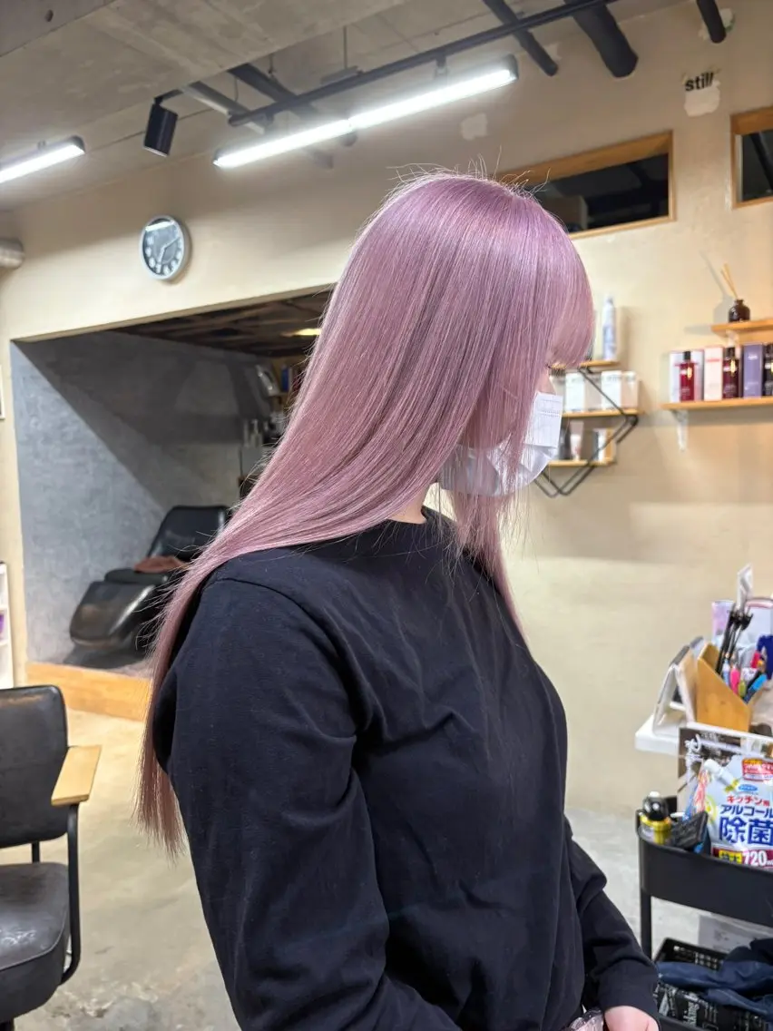 カット＋ケアブリーチ1回＋フルカラー＋髪質改善トリートメント¥30000の写真