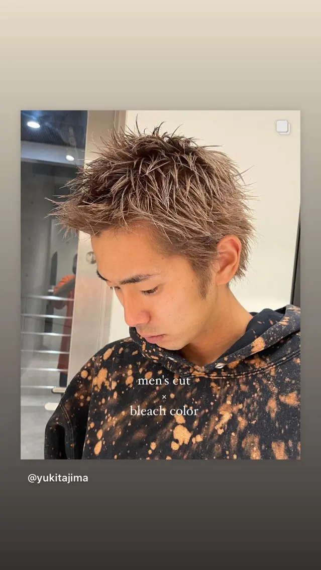 メンズカット＋ダブルカラー⚡️＋クイックトリートメント（ブリーチ込み）の写真