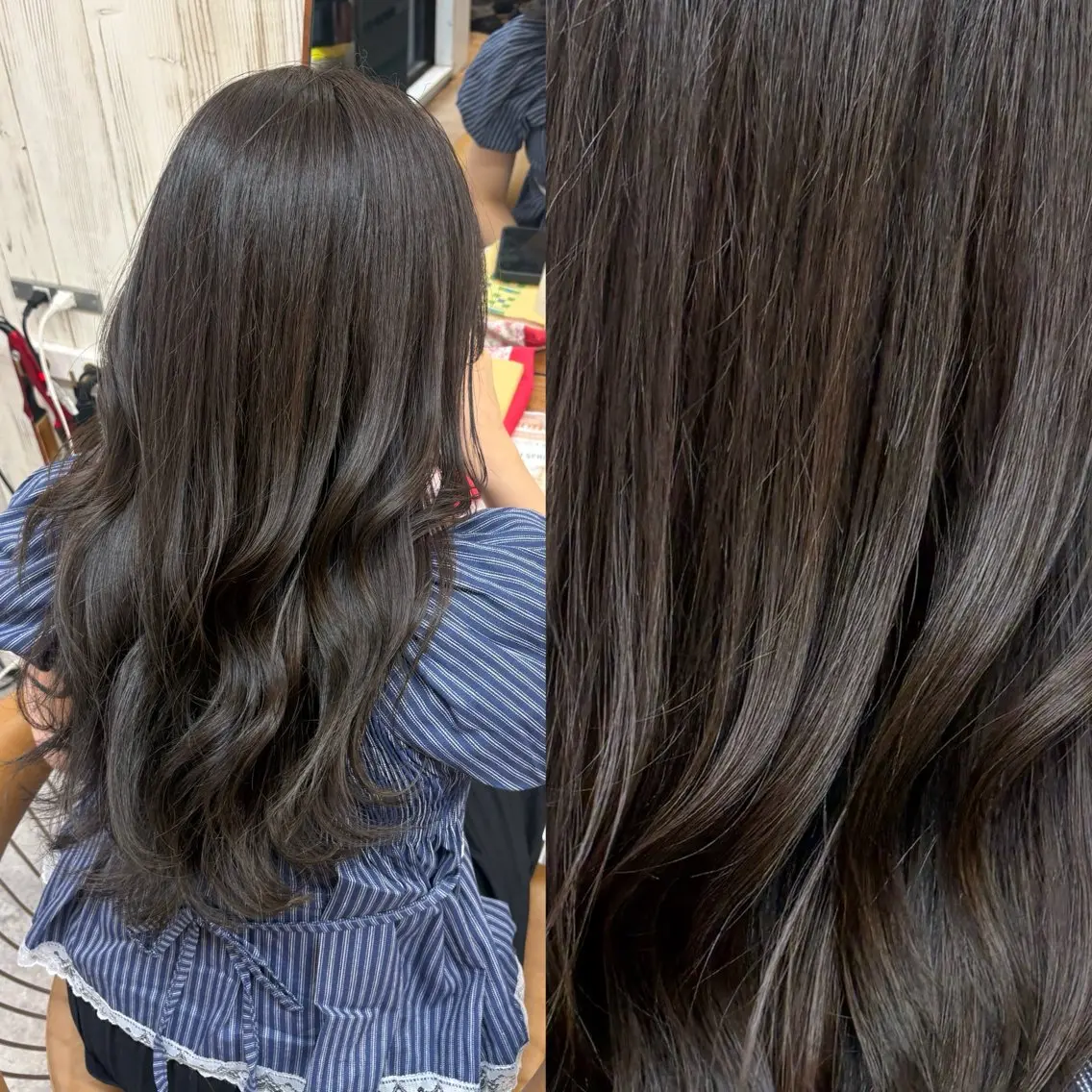 ロング ヘアカラー トリートメント オリーブベージュ/ボ ブショートたまき🧡のヘアスタイル