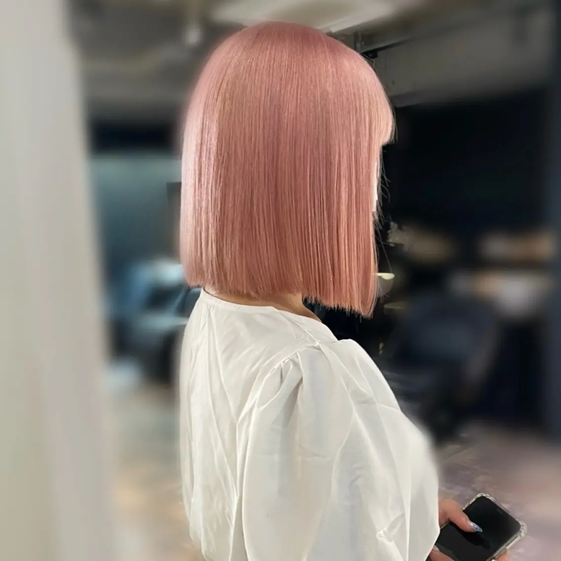 セミロング カラー 艶髪ハイトーン/ ブロンド/Nagiのヘアスタイル