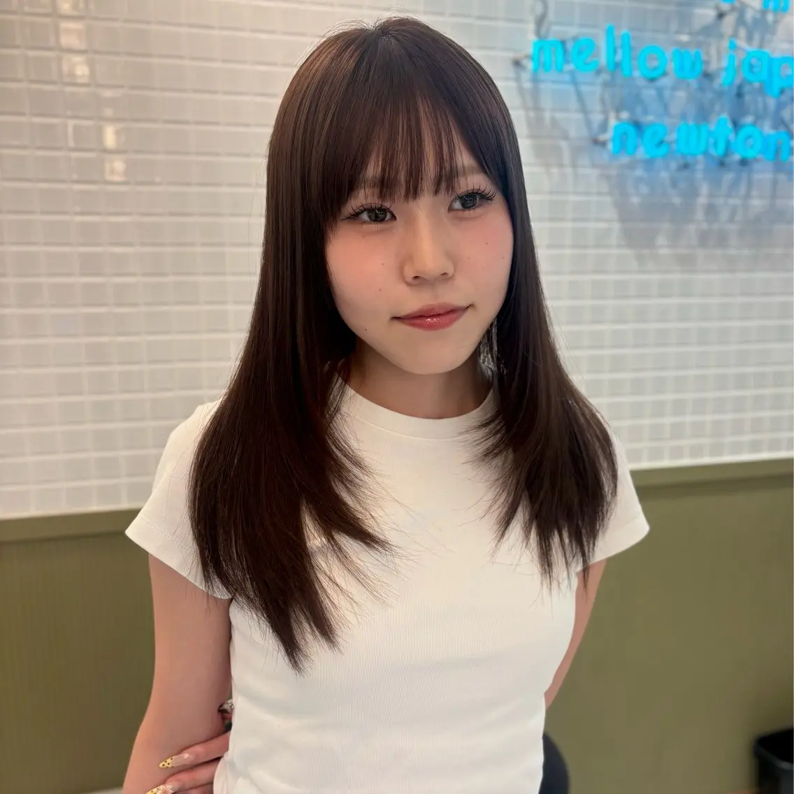 ロング 顔周りカット 韓国風ヘア レイヤーカット カット ☕️NOA / レイヤーカット🍮のヘアスタイル