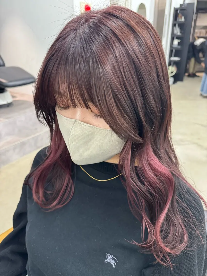 セミロング カラー ご予約は2月まで！ maho‪🐈🎀のヘアスタイル