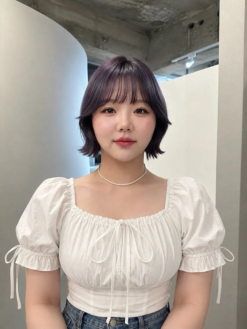 ショート カラー ブリーチ ブルーカラー ブルーラベンダー 透明感カラー ラベンダーカラー カノエ大濠店 / AMIのヘアスタイル