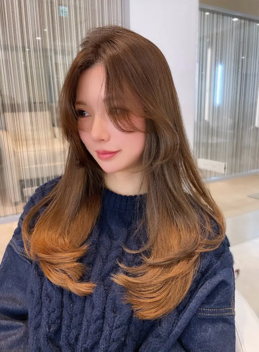 ロング レイヤーカット City/louwe 韓国レイヤーカットのヘアスタイル