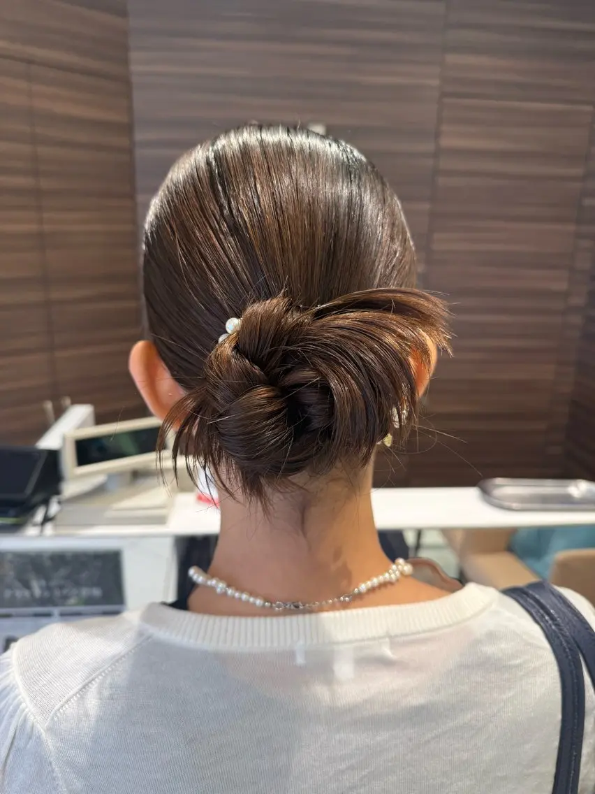 セミロング ヘアアレンジ ヘアセット 韓国ヘアメイク🎀/ 縮毛矯正✨山本媛香のヘアスタイル