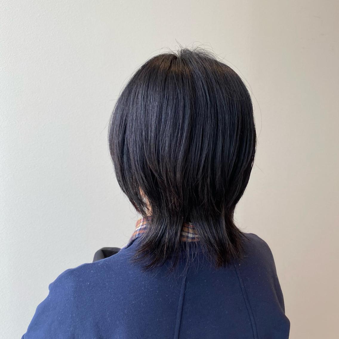 ミディアム 顔周りカット レイヤーカット ウルフカット Rubik's 梅田茶屋町/叶莉のヘアスタイル