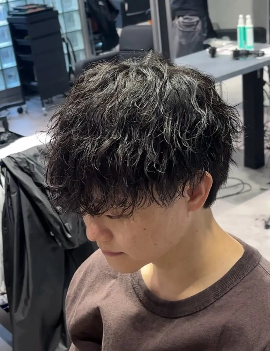 パーマ メンズ カット パーマ メンズ特化 RENのヘアスタイル