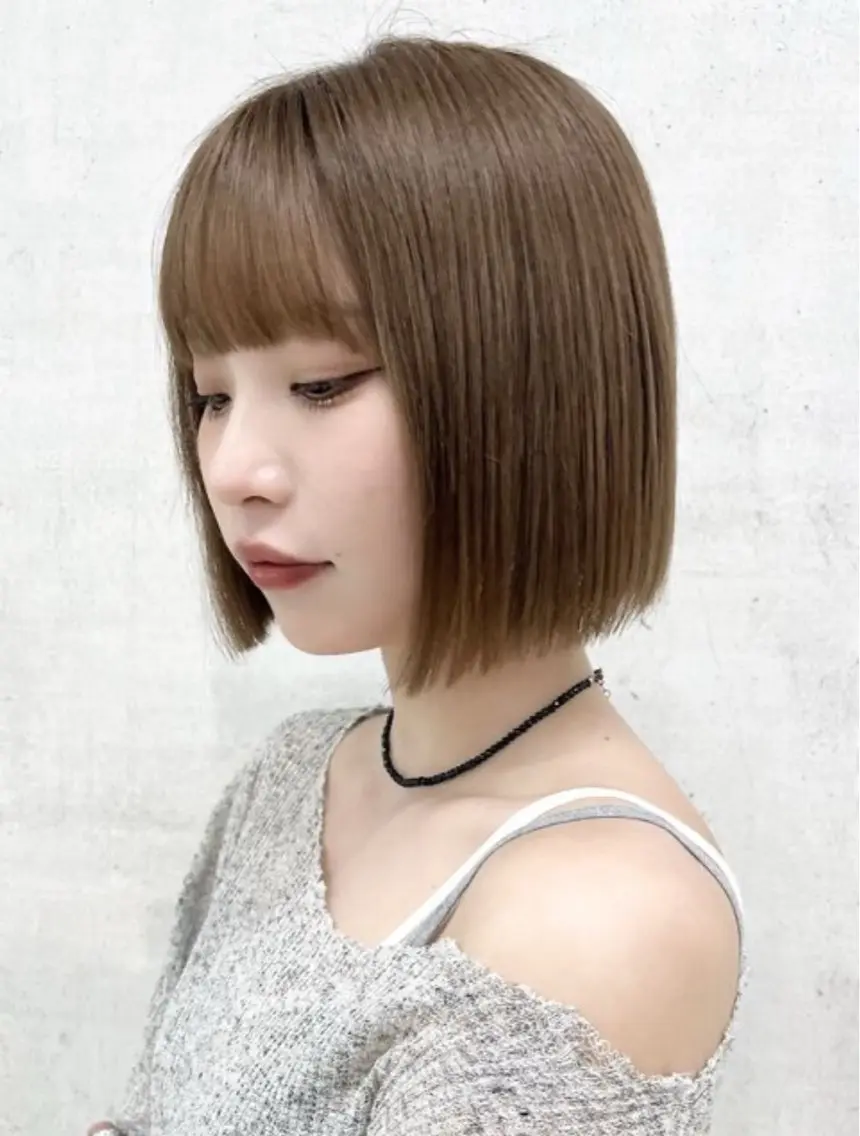 ショート 福岡美容師 透明感カラーのヘアスタイル