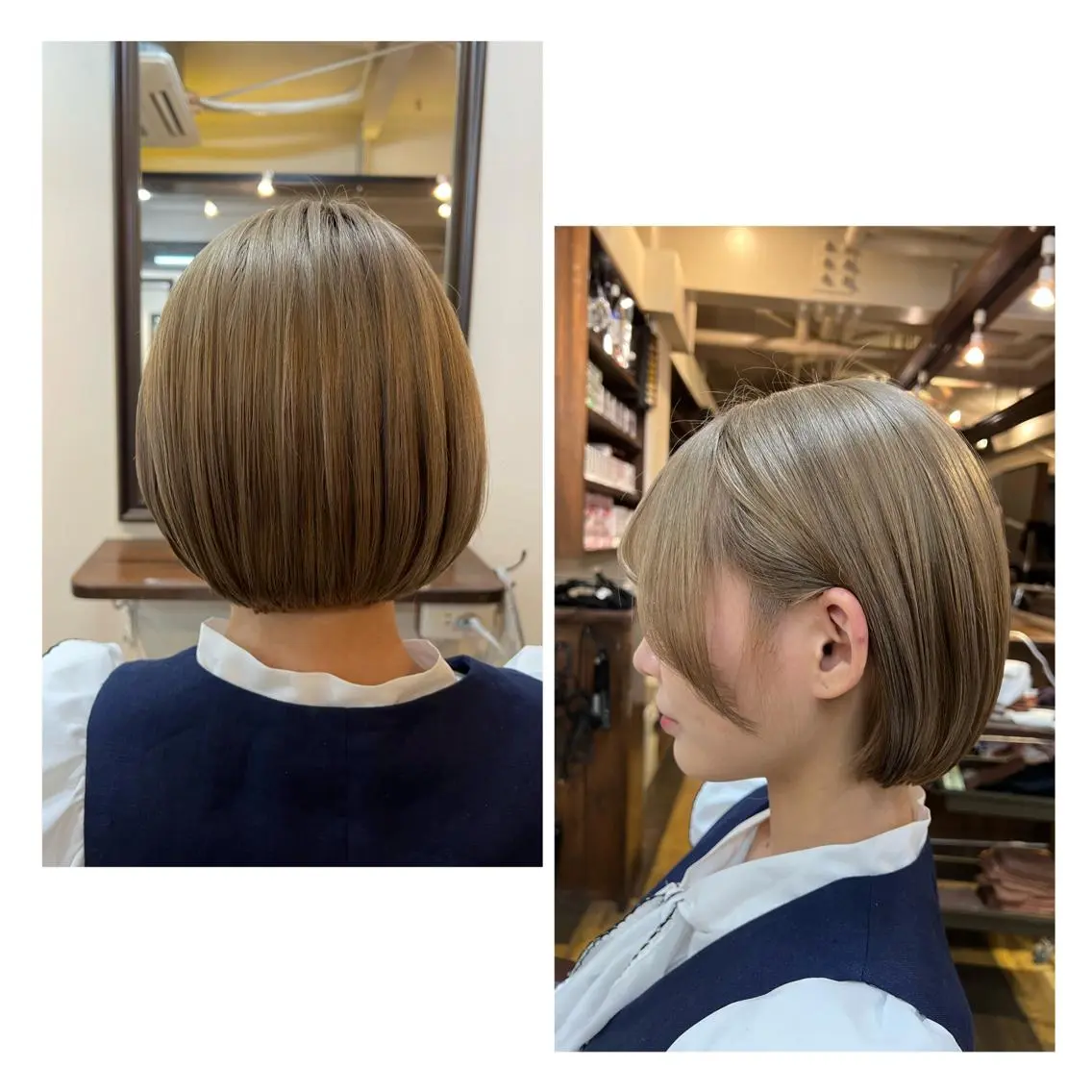 ショート カラー ショートボブ ボブ ショートヘア 大西 碧海のヘアスタイル
