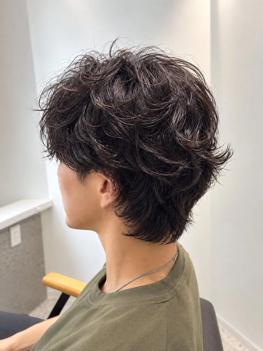 ショート パーマ メンズ カット パーマ 東京🗼メンズカット 歴14年🌸大塚🌸のヘアスタイル