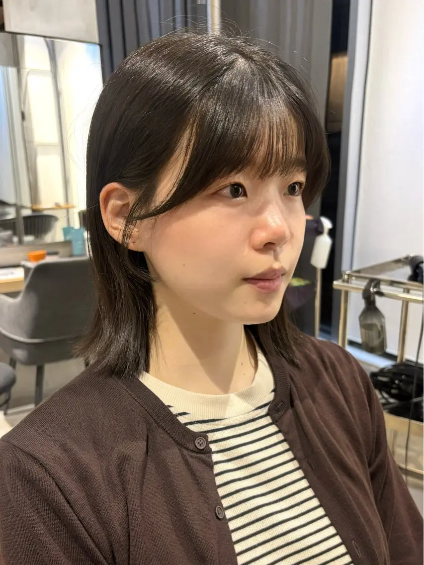 ミディアム カット 西田 美侑/ 前髪・顔周りカットのヘアスタイル