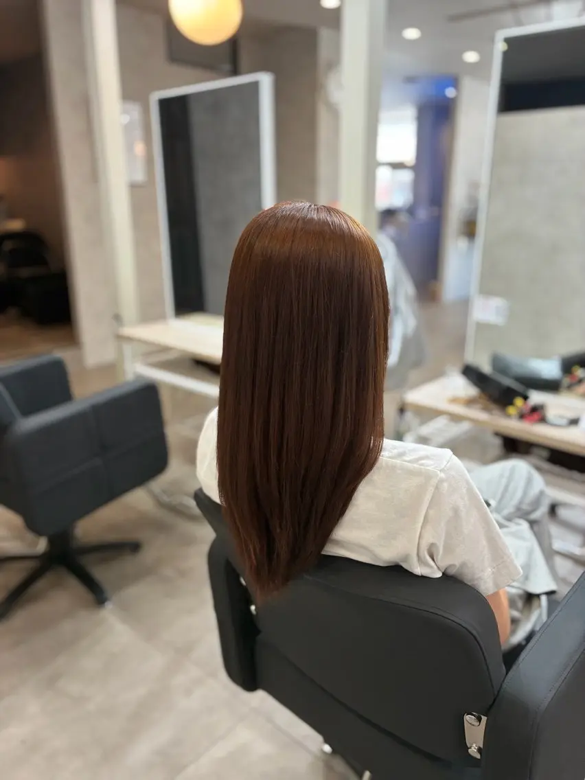 ロング 縮毛矯正 ノムラ ケイのヘアスタイル