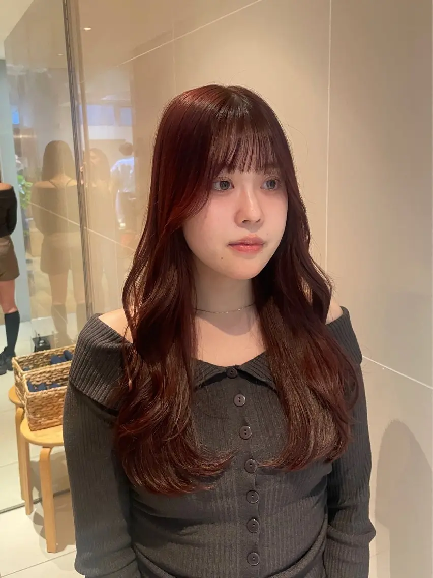 ロング カラー ブリーチ ブリーチなしカラー ヘアカラー 縮毛矯正/レイヤー 🌙児玉光瑠のヘアスタイル
