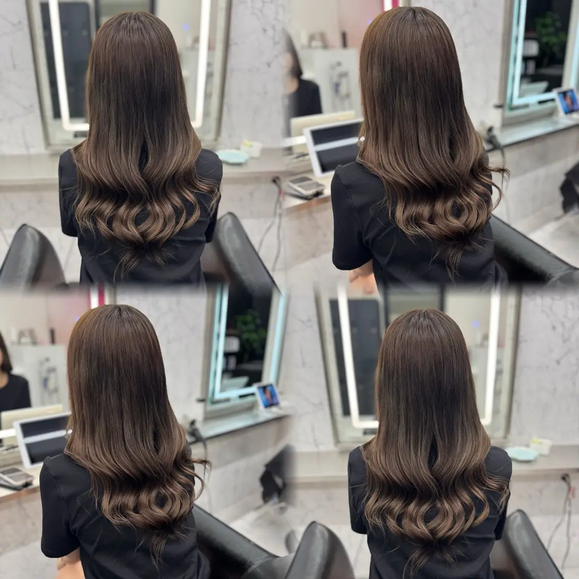 ロング カラー ブラウンカラー ハイトーンカラー ヨシンモリ 韓国風ヘア JPCY MIRIYAのヘアスタイル