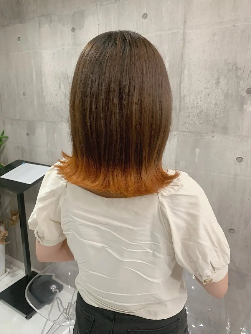 ミディアム ヘアカラー 💕ブリーチ/ヘアメ 🎀YUUKAのヘアスタイル