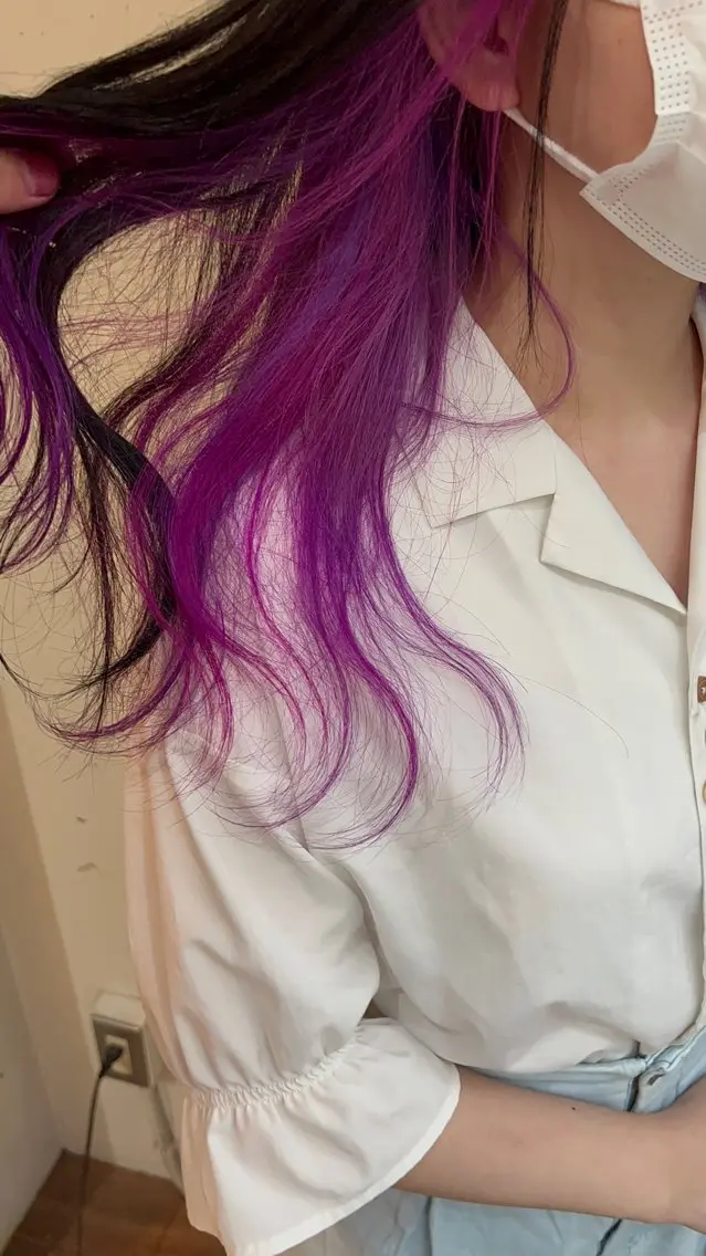 セミロング カラー ヘアカラー 🌏tricot AVEDA 上地のヘアスタイル