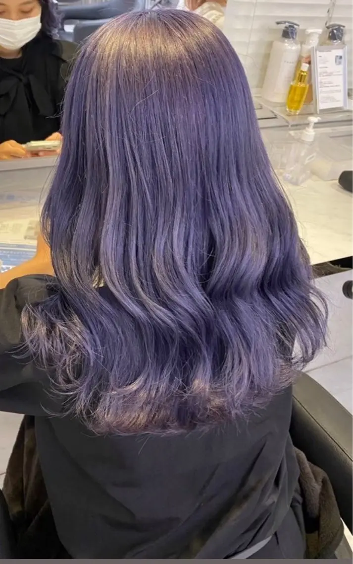 ロング カット ヘアカラー トリートメント 顔まわりレイヤー/諒 オリーブカラー/天神のヘアスタイル