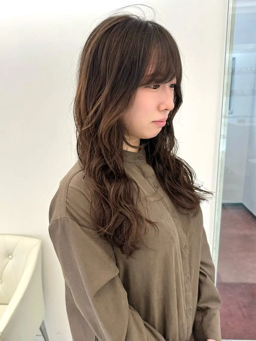 ロング パーマ カット パーマ トリートメント デジタルパーマ 🌀ボブ　萩原　龍のヘアスタイル