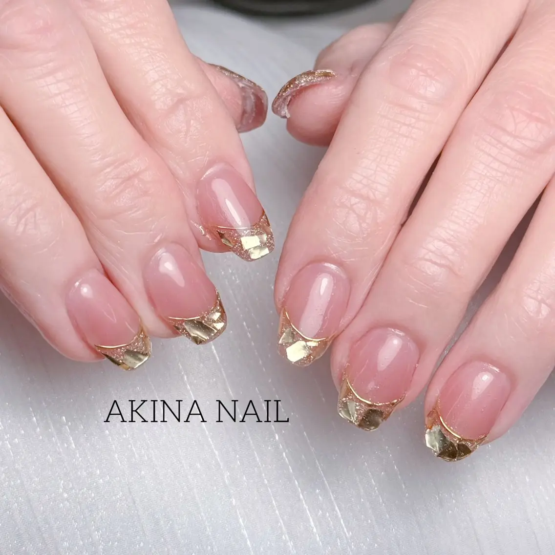 セミロング ハンドネイル Akina Nail 亀戸のネイルデザイン