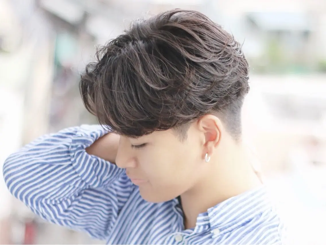 パーマ メンズ カット パーマ 【メンズパーマ】比嘉 啓人のヘアスタイル
