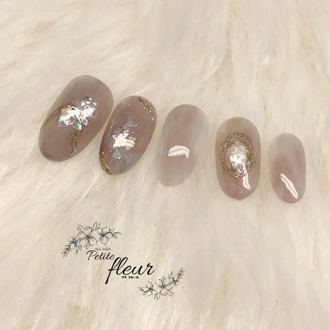 ネイル パープル フットネイル ❁⃘*。Petite fleur❁⃘*りさのネイルデザイン