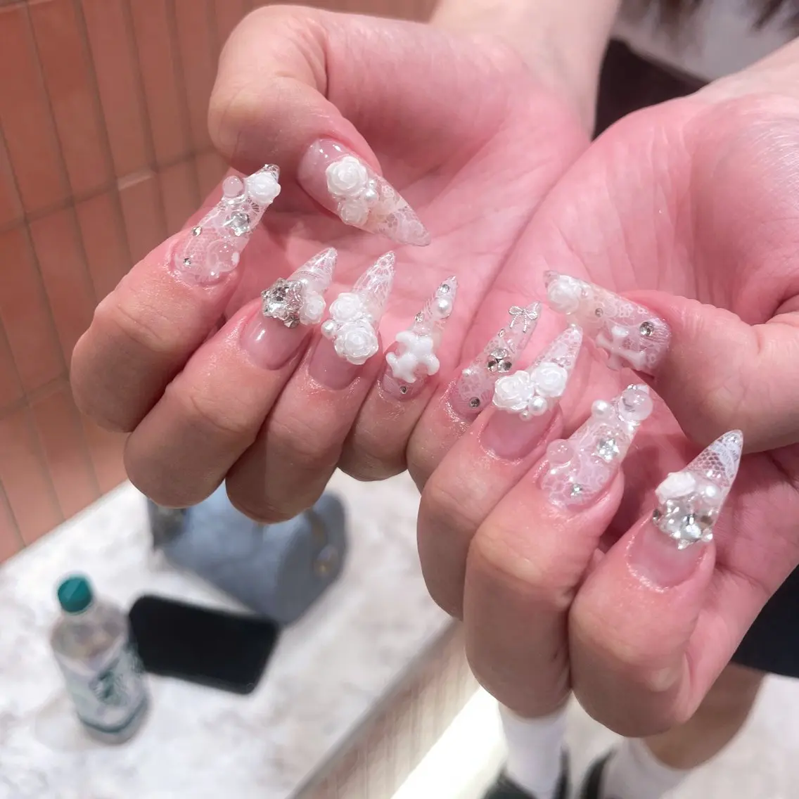 ネイル レース ハンドネイル ailed'Ange 🍒miuのネイルデザイン