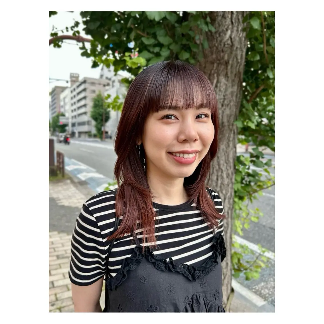 ミディアム カラー カット ヘアカラー トリートメント 中野 誠子のヘアスタイル