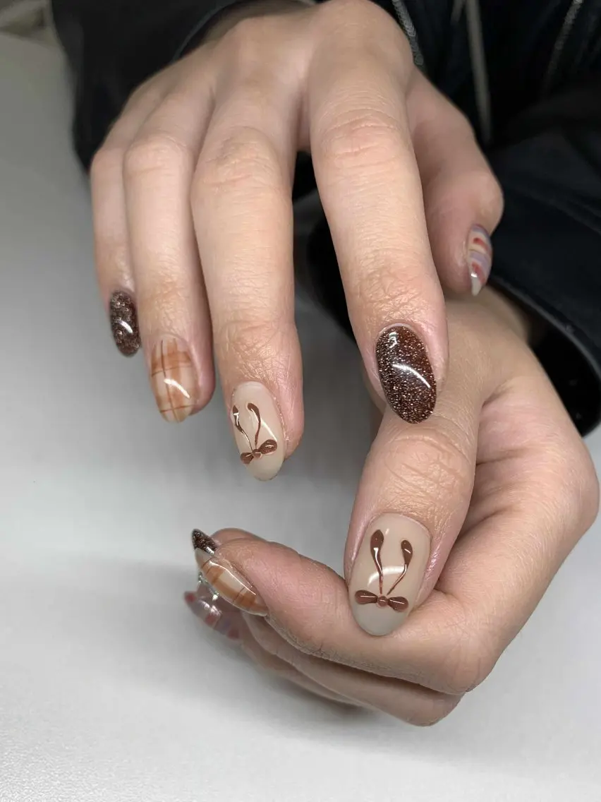 ネイル 韓国ネイル 持ち込み ニュアンスネイル ネイルチップ 冬ネイル LISA ANA.CHUOのネイルデザイン
