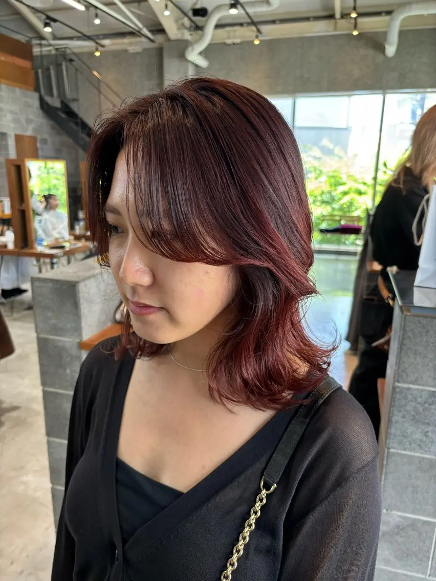 ミディアム カラー ヘアアレンジ 押切 響　のヘアスタイル