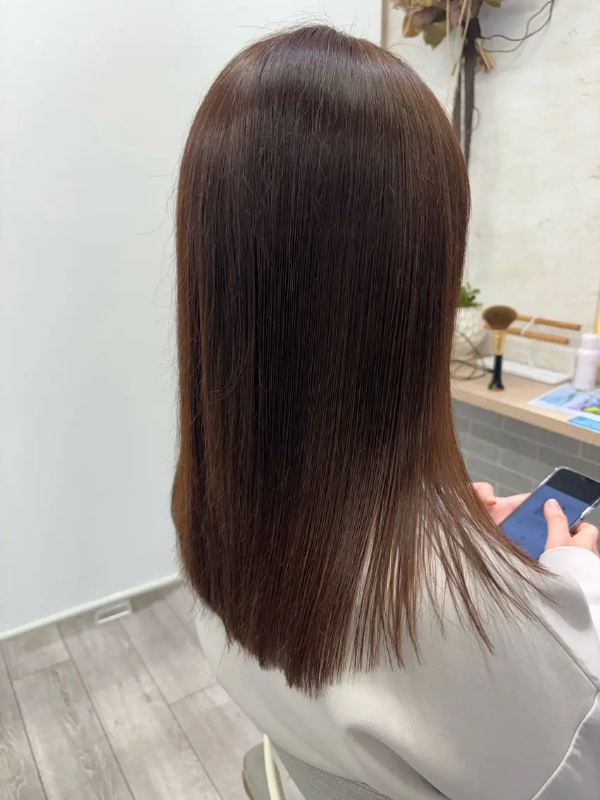 ロング カット 縮毛矯正 トリートメント カラー特化/縮毛矯正 /ヘッドスパ/マナミのヘアスタイル