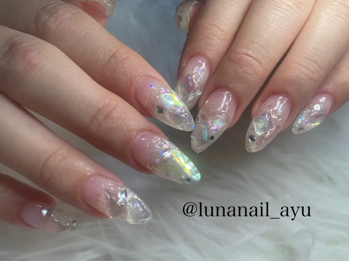 ネイル オーロラネイル ハンドネイル LUNA NAIL ayuのネイルデザイン