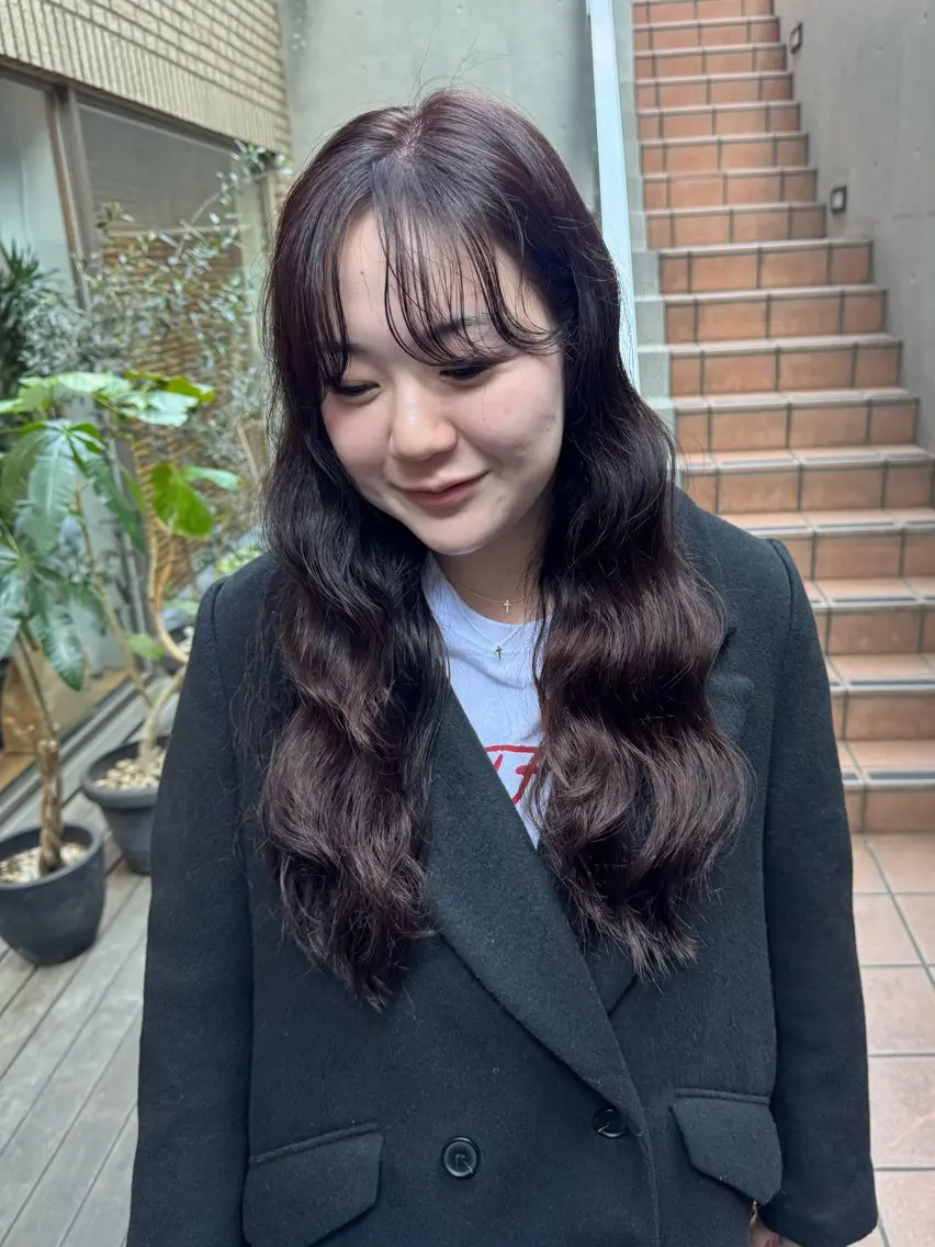 ミディアム パーマ カット パーマ 大橋 芽衣のヘアスタイル