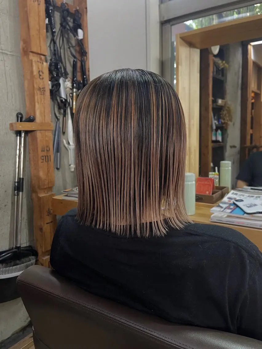 似合わせカット+縮毛矯正+2STEPトリートメントの写真