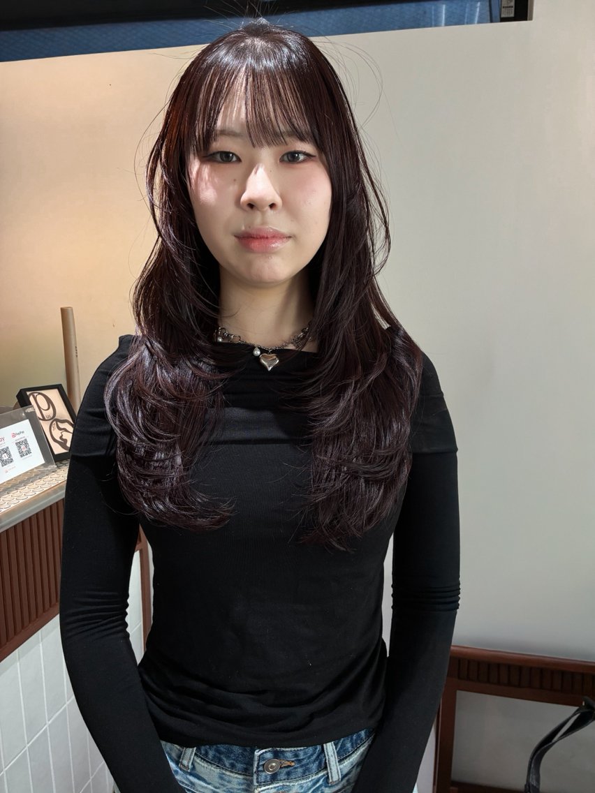 セミロング カラー ヘアアレンジ カット ヘアカラー トリートメント 💟Opus // Mizuki🐕のヘアスタイル