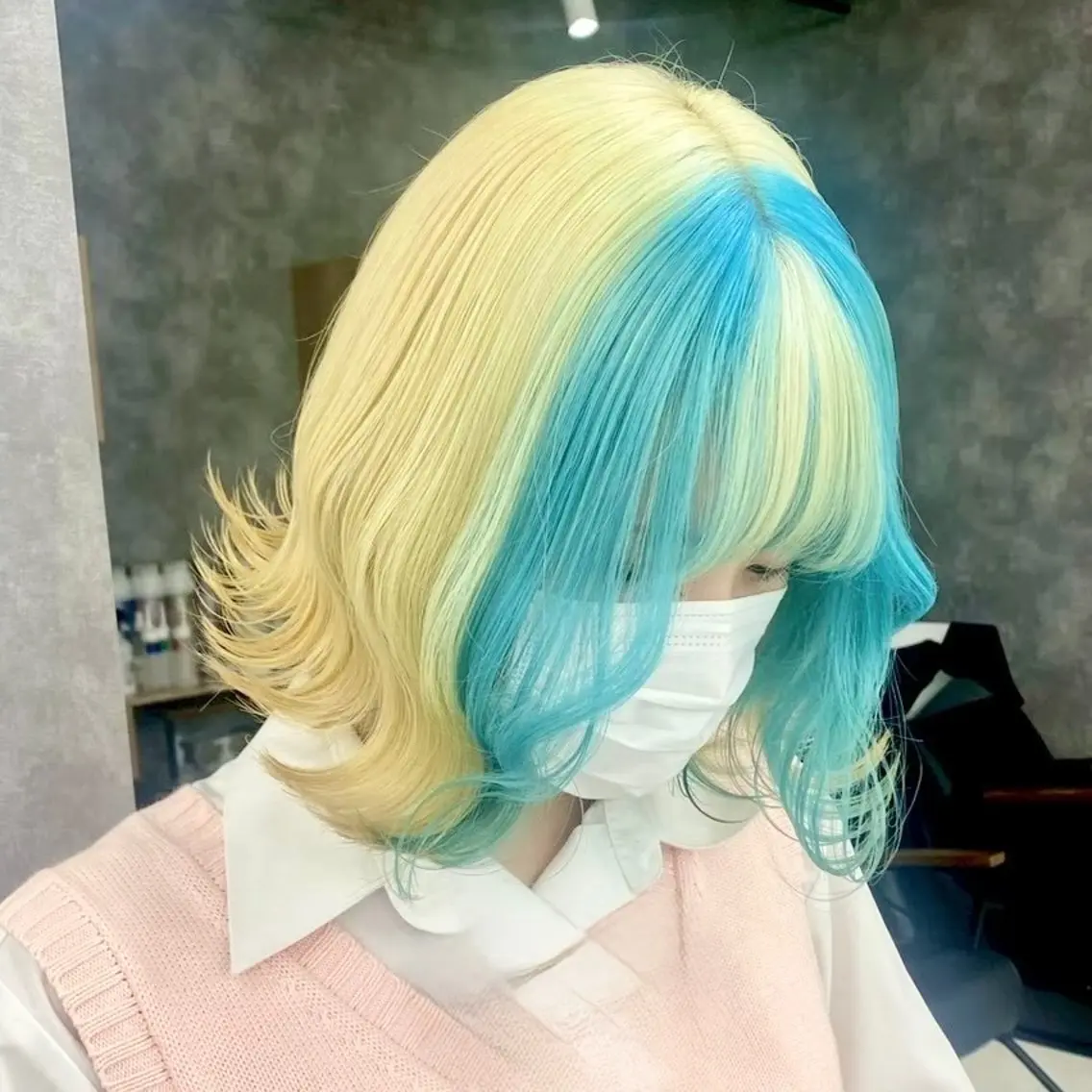 ミディアム カラー ヘアアレンジ ブリーチ ヘアカラー トリートメント ✨ブリーチカラー× 艶髪SUZU🛼🫧のヘアスタイル
