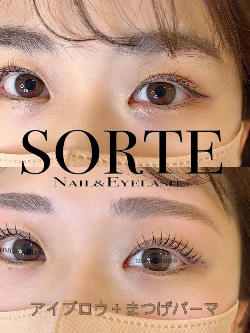 120分【眉+マツパ】美眉アイブロウ+まつげパーマ 現金のみ❣️の写真