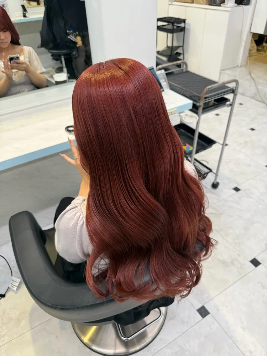 カラー ヘアカラー トリートメント ヘッドスパ ヘアセット 🇰🇷韓流暖色ヘア 🍒saaya🍒のヘアスタイル