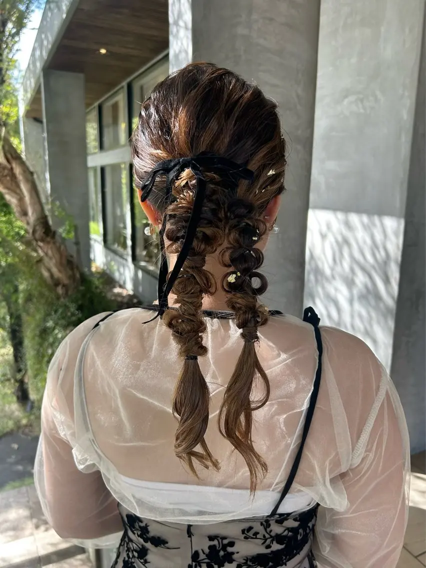 ロング ヘアアレンジ ヘアセット lapis / soraのヘアスタイル