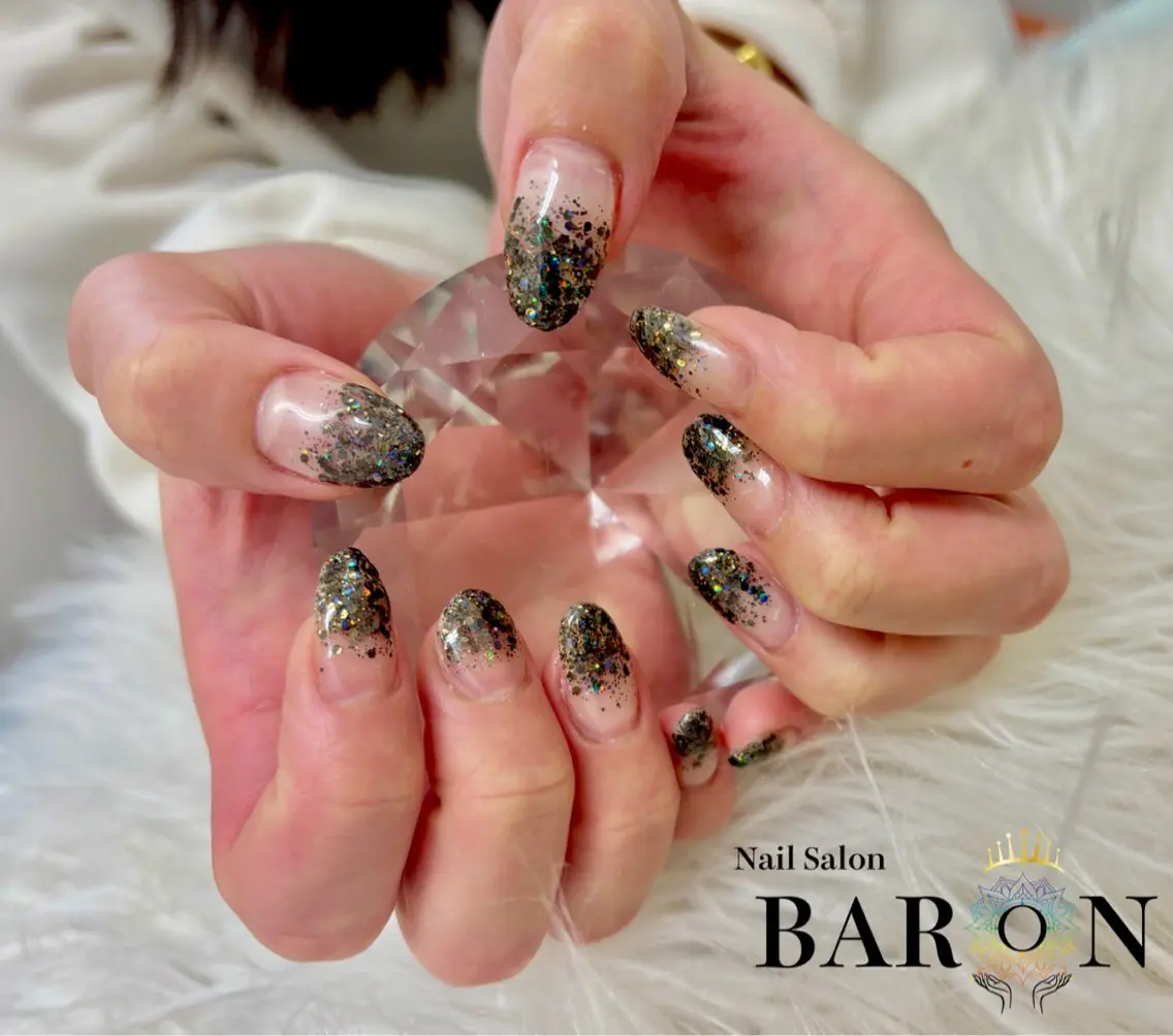 ネイル ラメ(グリッター) ラメグラデーション BARON MIUのネイルデザイン