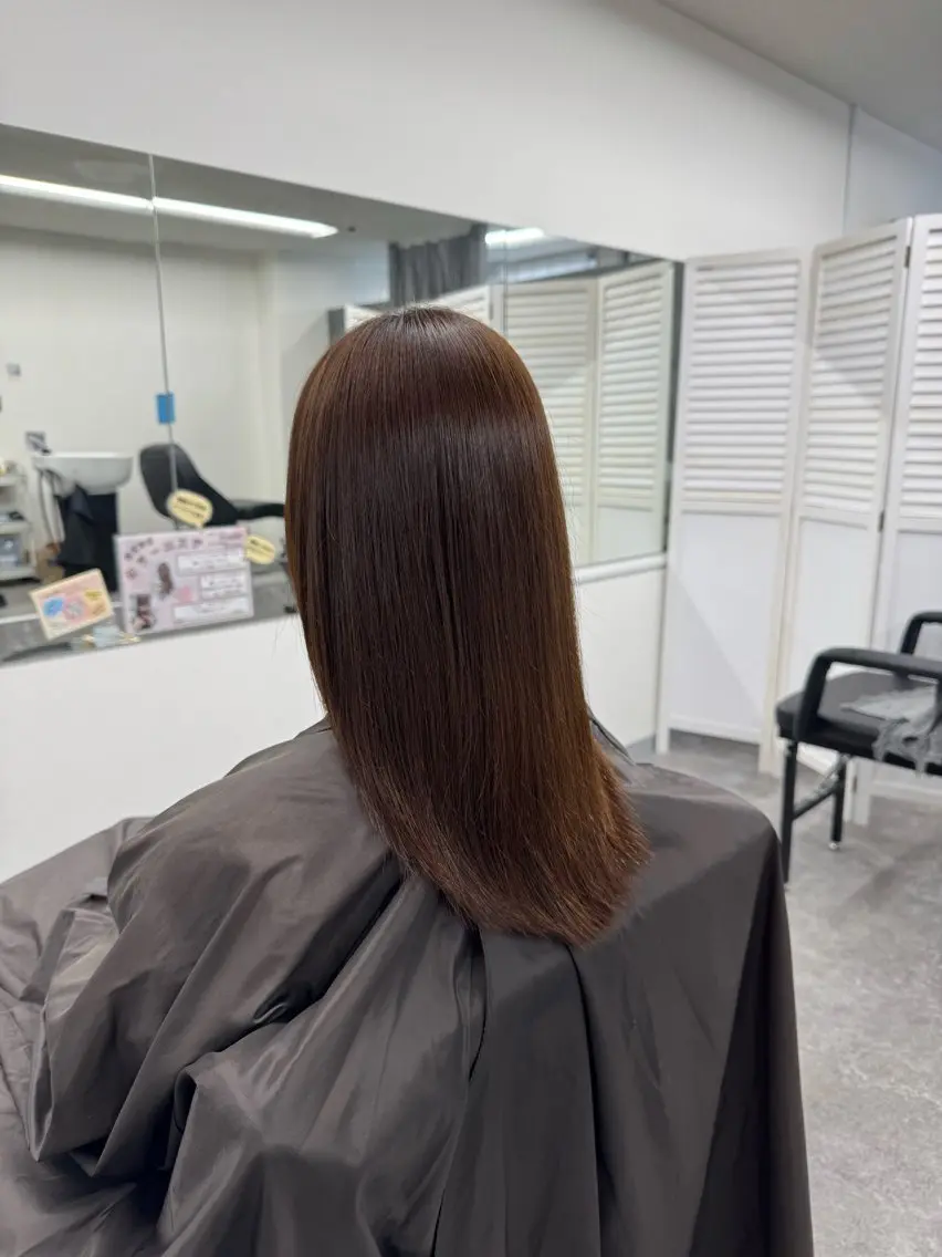 セミロング 髪質改善 縮毛矯正 縮毛矯正 髪質改善メニュー 長井 美佐子のヘアスタイル