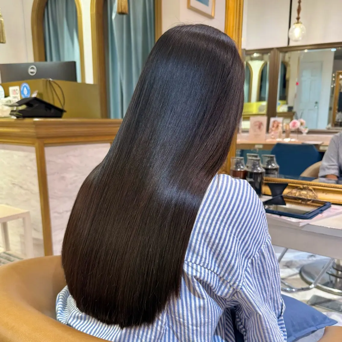セミロング カラー ヘアアレンジ 縮毛矯正 カット ヘアカラー 縮毛矯正 髪質改善【縮毛矯正】 北千住 田邉 澪のヘアスタイル