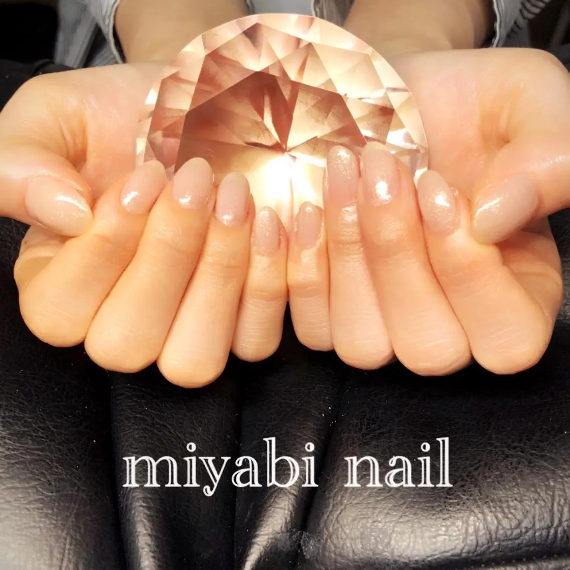 ネイル ジェルネイル ラメ(グリッター) オフィスネイル ワンカラーネイル ハンドネイル miyabi nail 桂川駅近くのネイルデザイン