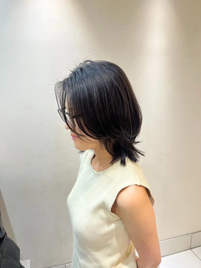 ショートウルフカット+カラーの写真