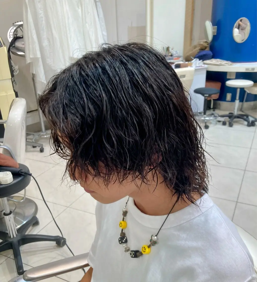 ショート パーマ メンズ カット パーマ 髪質改善 カミムラのヘアスタイル