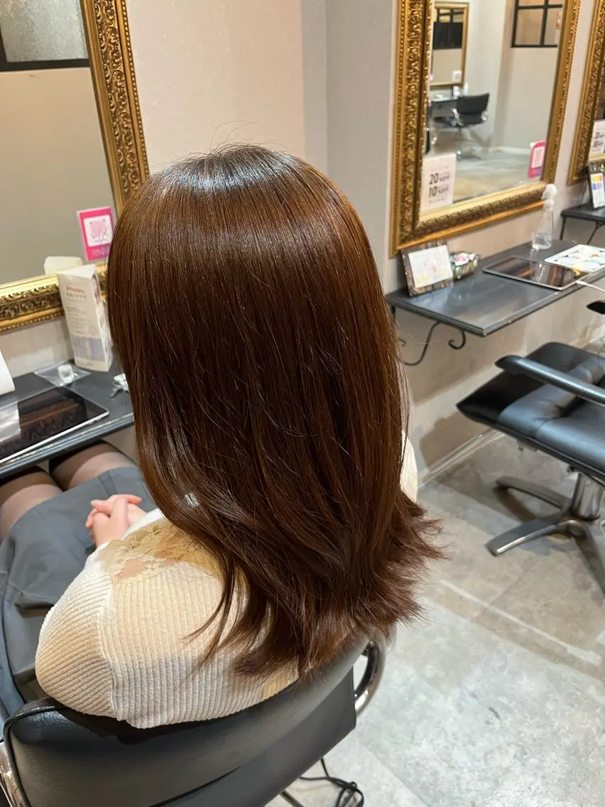 ミディアム 顔まわりレイヤー レイヤーカット 🌟カットモデル 募集中🌟りかのヘアスタイル